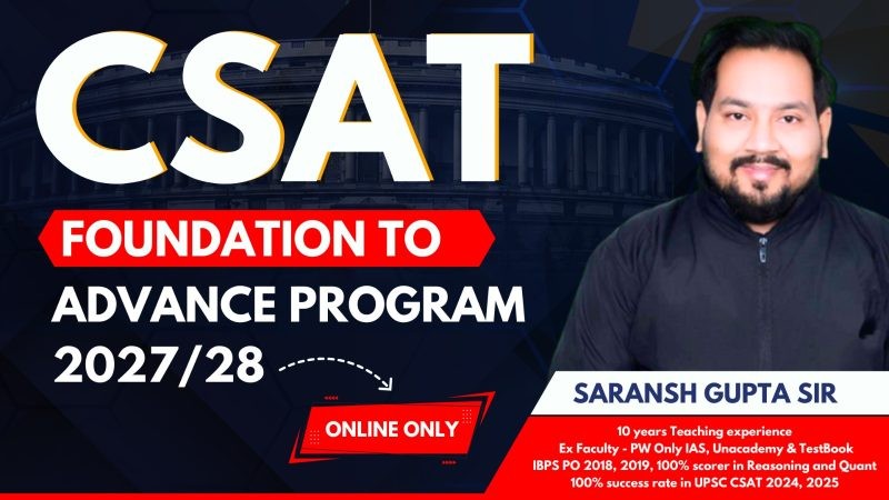 CSAT Foundation to Advance Program 2027/28 Batch 1 | Online